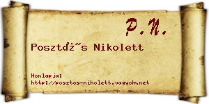 Posztós Nikolett névjegykártya