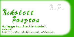 nikolett posztos business card